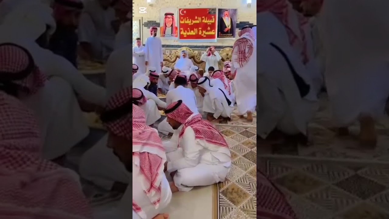 عيد الاضحى المبارك تتوافد المهنين في مضيف قبيلة الشريفات عشيرة العذية في مضيف الشيخ عيدان محمد رطان