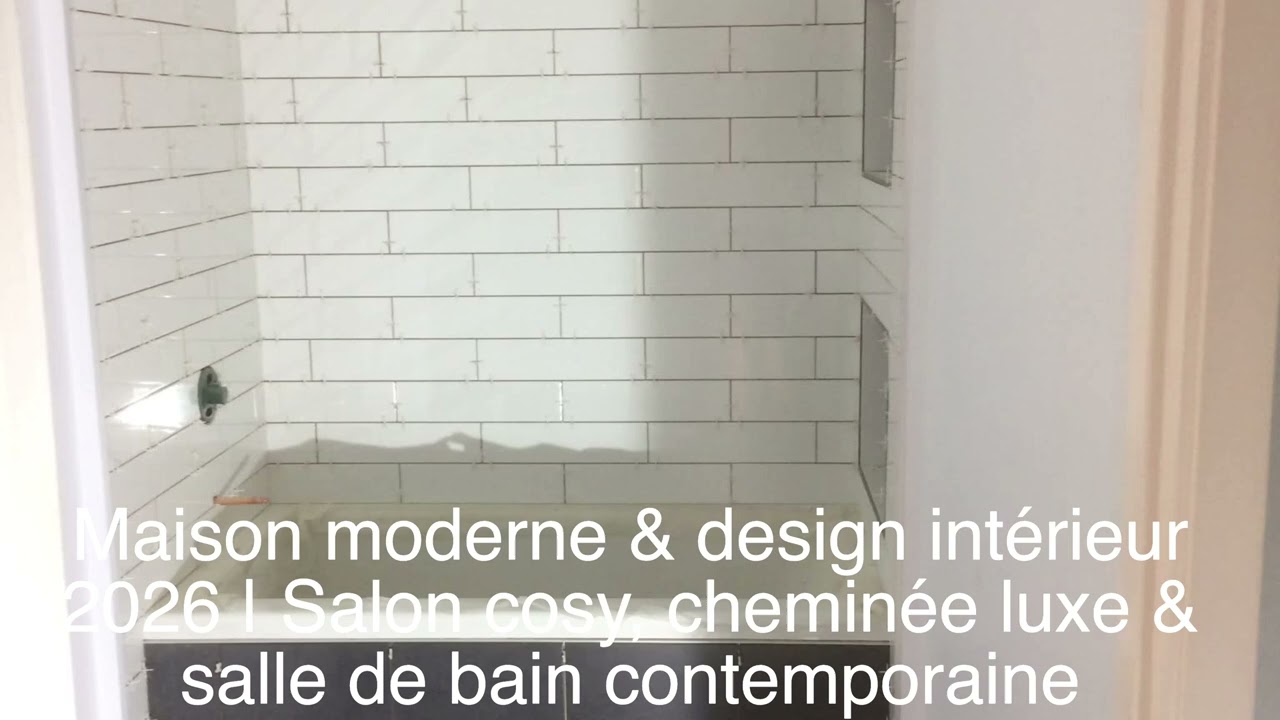 Maison moderne & design intérieur 2026 | Salon cosy, cheminée luxe & salle de bain contemporaine