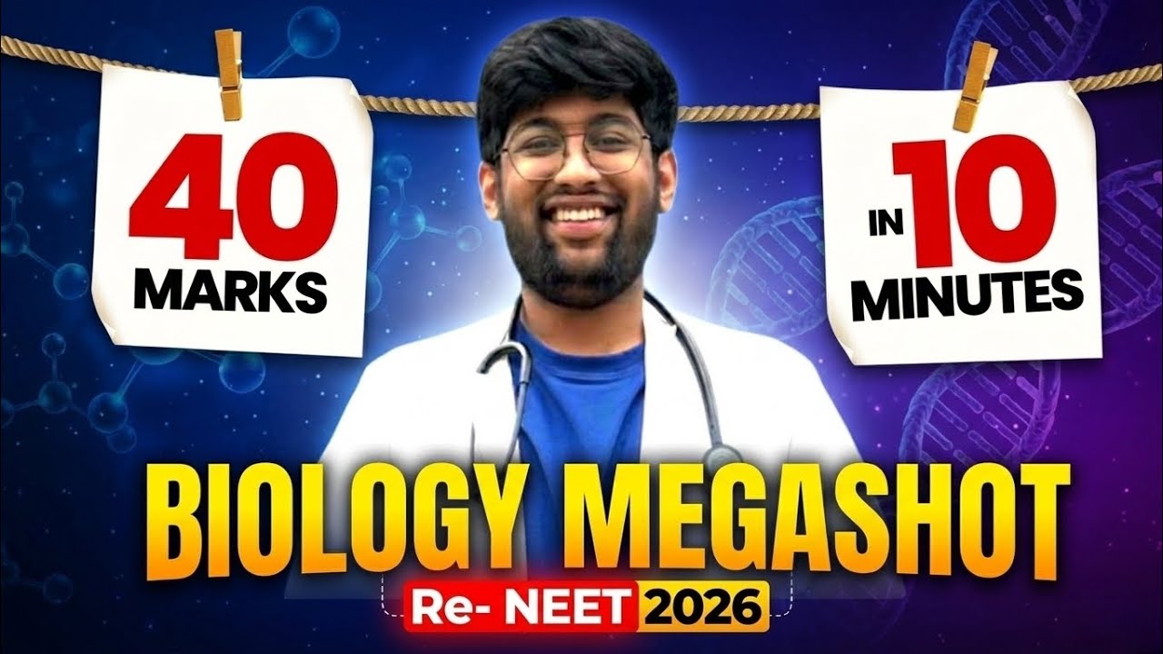 40 marks in 10 minutes🔥| Biology Megashot | Re-NEET 2026