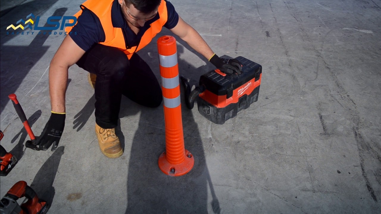 LSP Safety Products - Flexible Bollard Installation