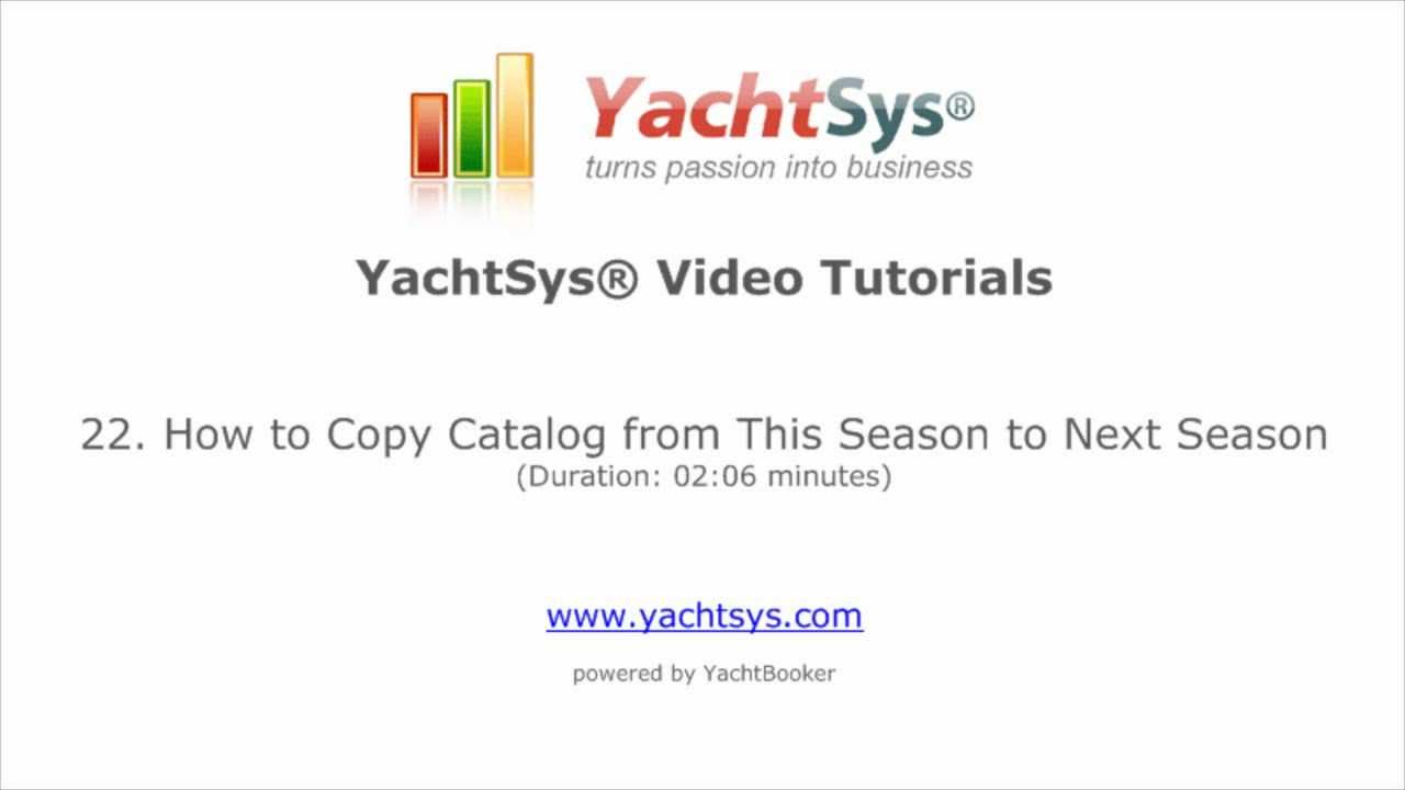 22. How to Copy Catalog From This Season to Next Year's Season