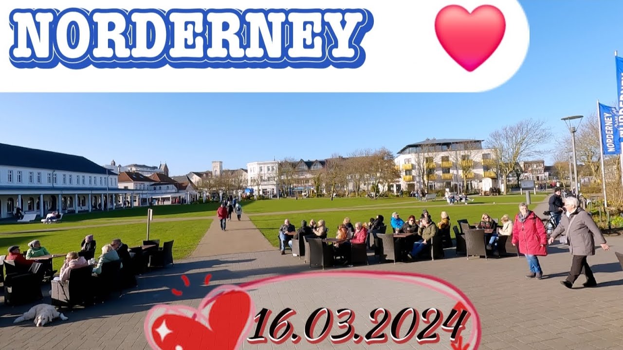 Norderney, Germany, Osterferienbeginn an einem traumhaft sonnigen Frühlingstag, City life 2024