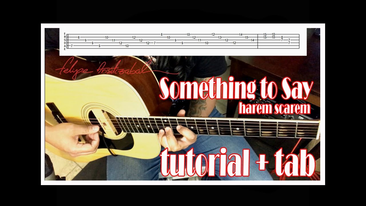 Something to say | GUITAR LESSON part 1 + TAB (1/2) Harem Scarem