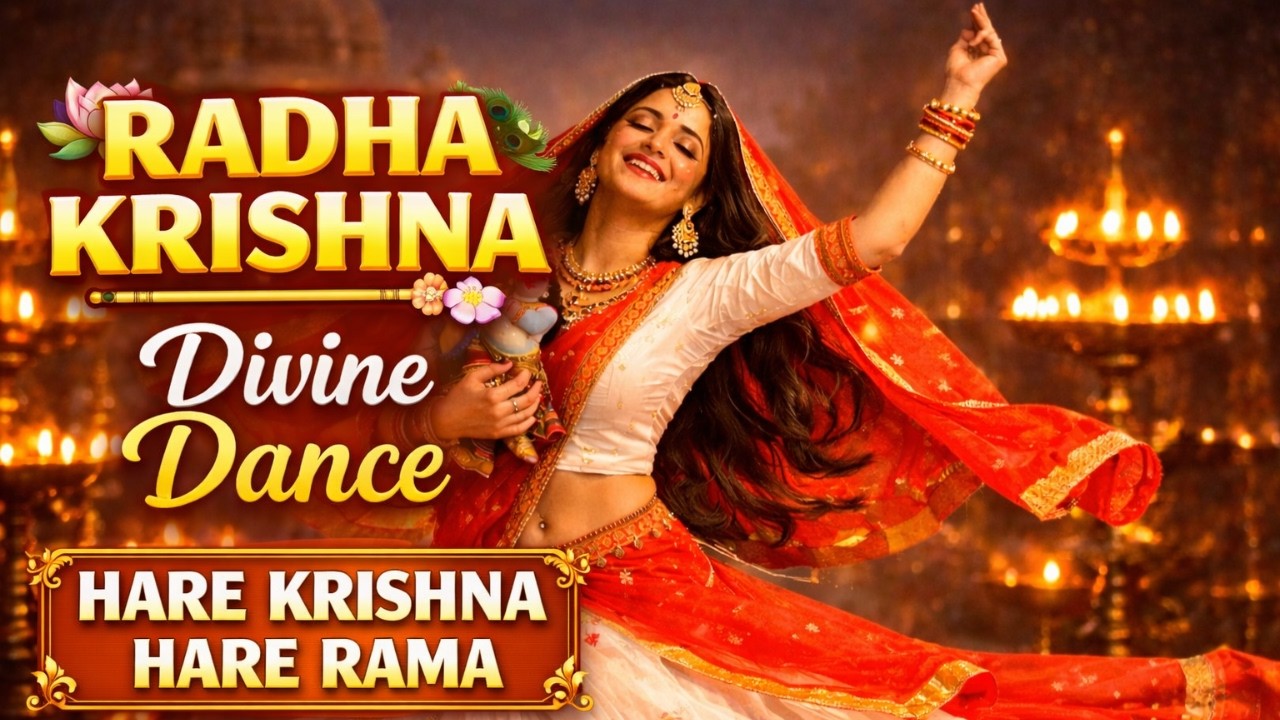 Radha Krishna Bhakti Dance ❤️ | Hare Krishna Kirtan | Peaceful Devotional Music