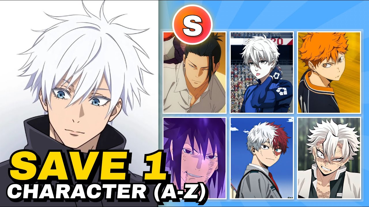 Save 1 ANIME CHARACTER for each LETTER (A-Z) 🔥✏️ Anime BOYS | Anime Quiz