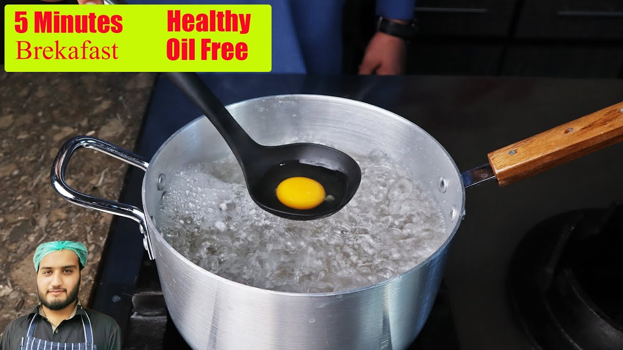 5 Minutes Breakfast || Oil Free Healthy Poached Eggs