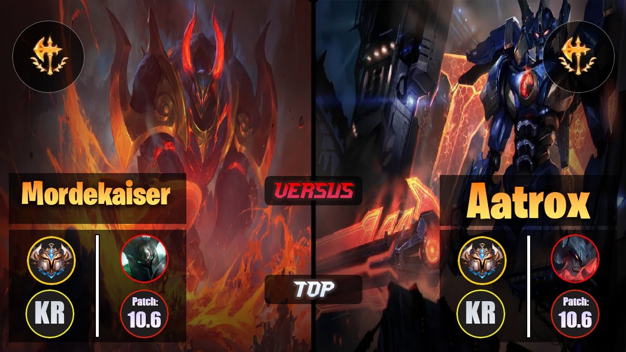 Challenger MORDEKAISER [Conqueror] (Top) VS  AATROX - Challenger KR Patch 10.6