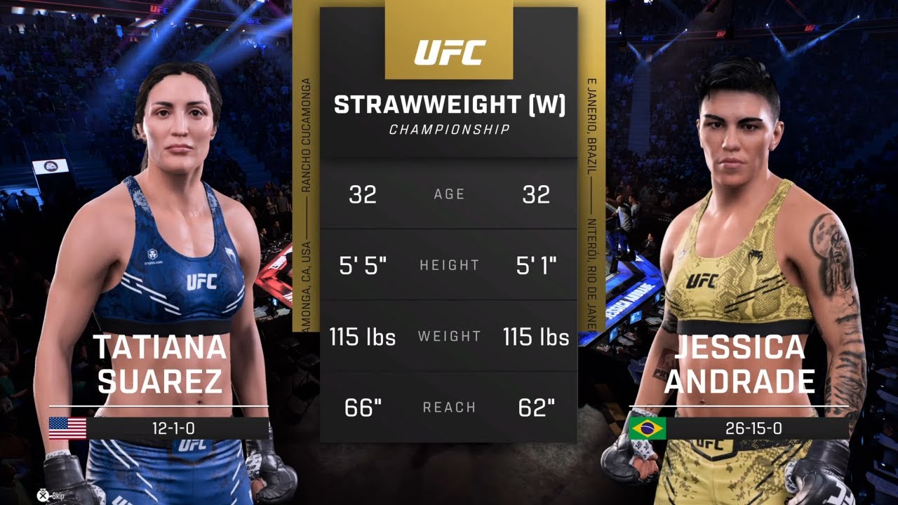 EA Sports UFC 5 Gameplay Tatiana Suarez vs Jessica Andrade