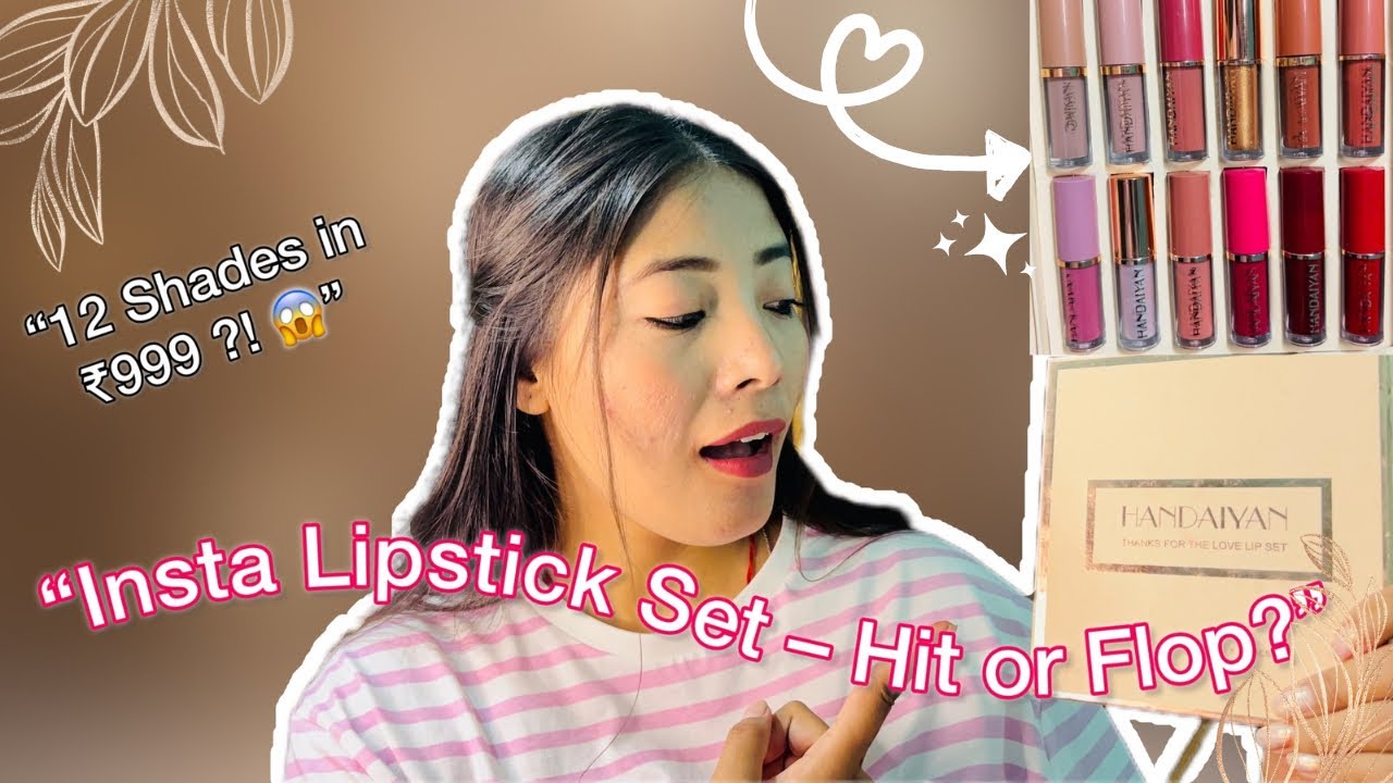 “12 Lipsticks in 1 Box?! Handaiyan Try-On & Honest Reaction 💋” | Sheetal Khatri 