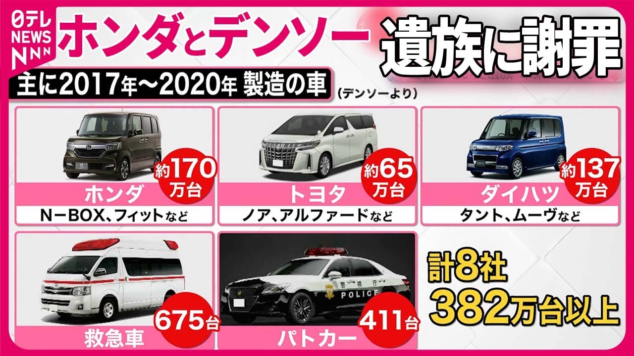 【エンストで死亡事故】ホンダとデンソーが遺族に謝罪  燃料ポンプに不具合も当時はリコール対象外