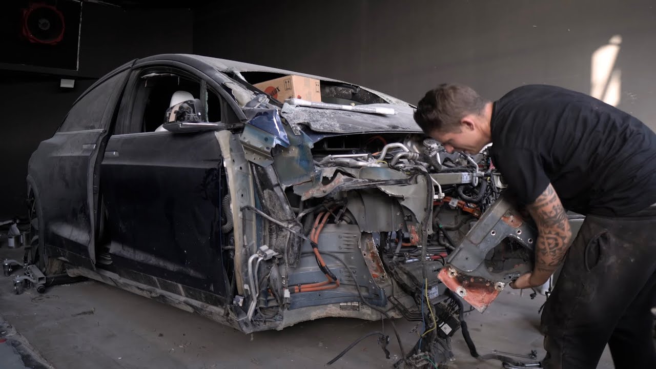 ✅ Reconstruyo Tesla model X ACCIDENTADO | Parte 5