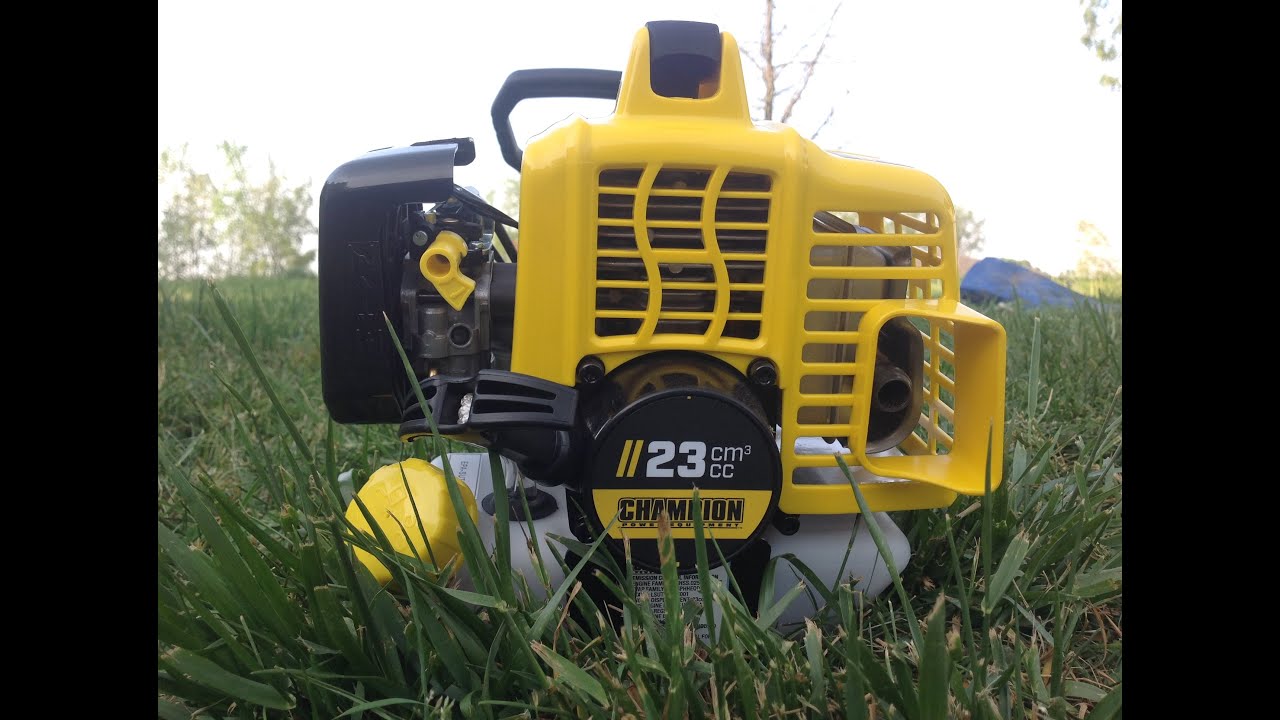 Champion -Grass Trimmer-  Unboxing, Assembly, First Start, and Impressions...