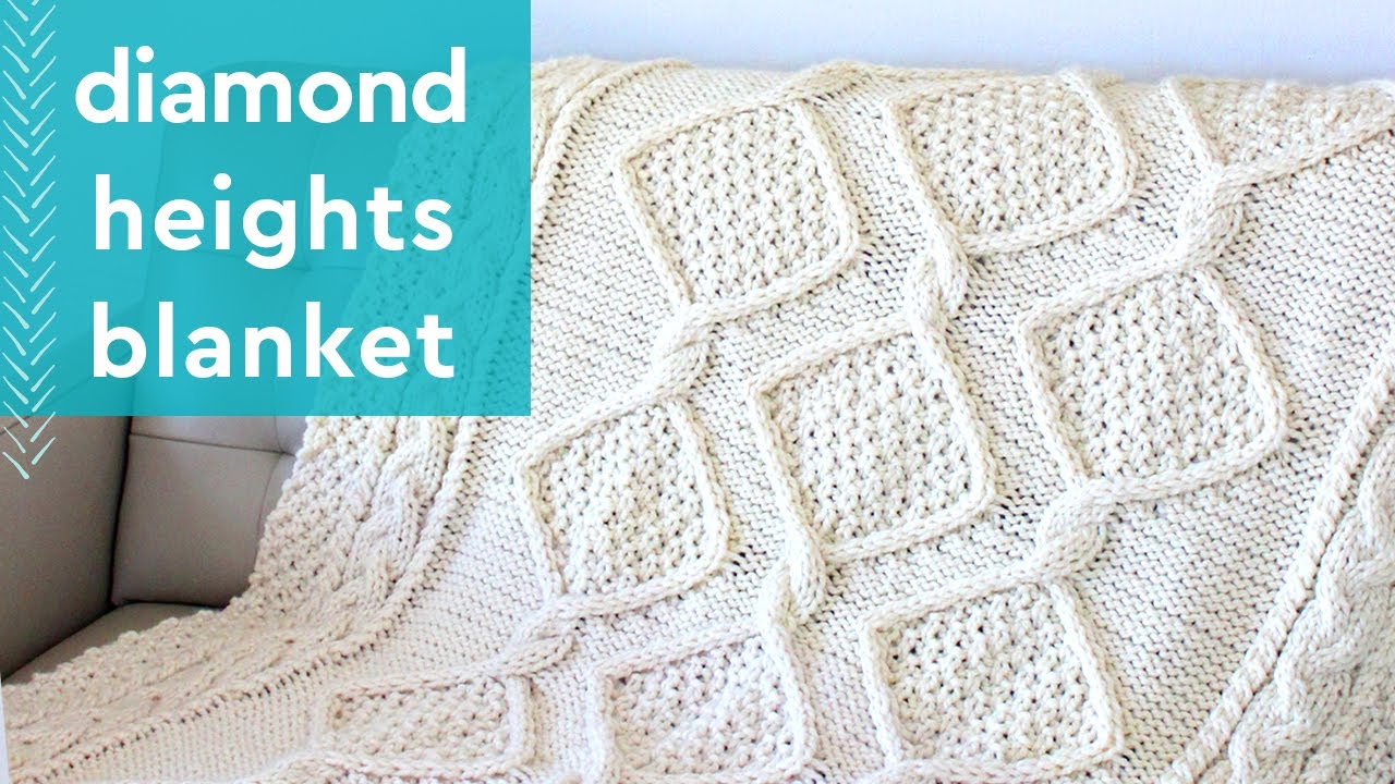 Diamond Heights Cable Knit Blanket