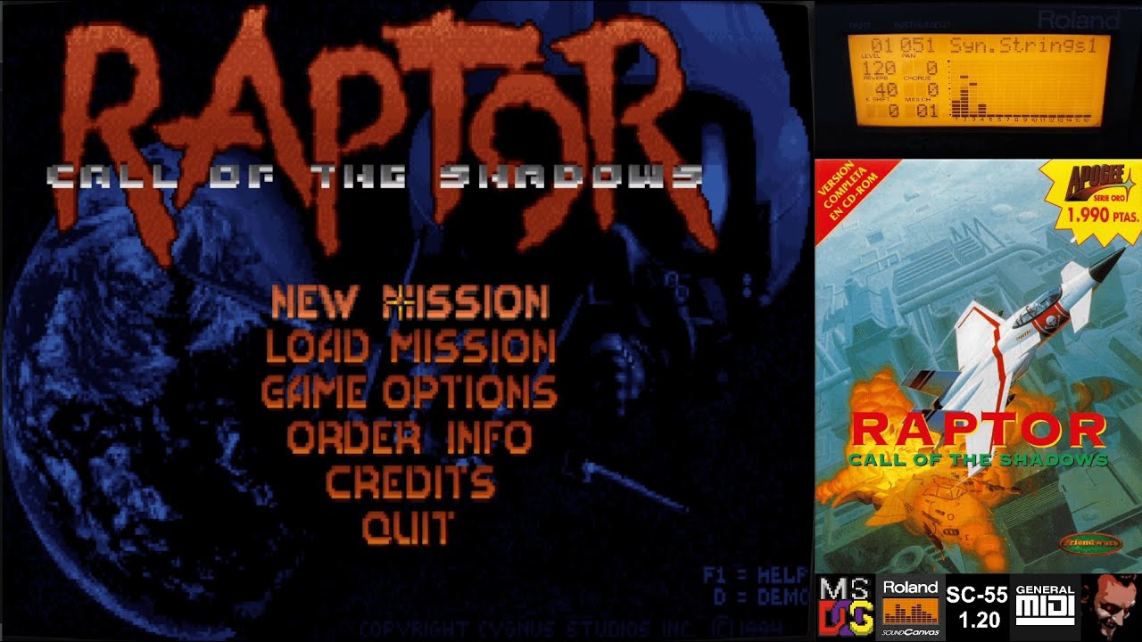 [PC OST] Raptor (1994) MIDI Soundtrack | Roland SC-55