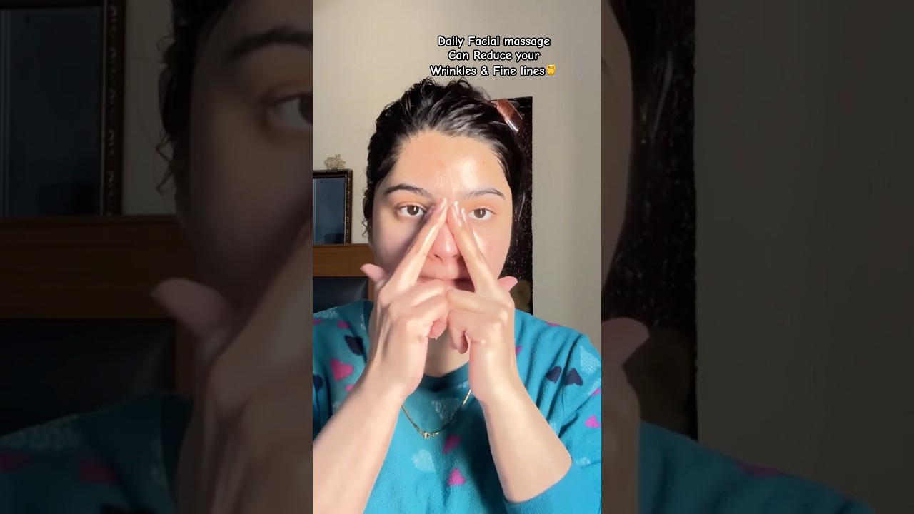 Daily Facial Massage 💆 Can Reduce your wrinkles #shorts #massage #antiaging