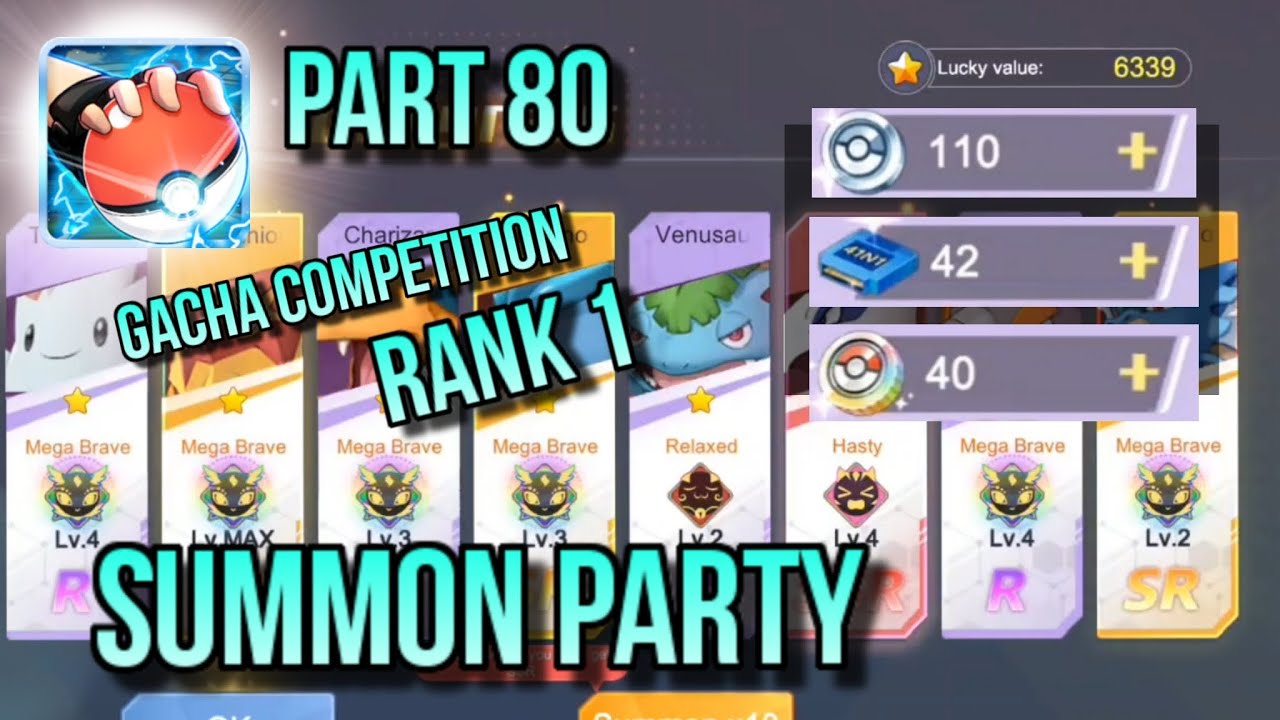 POKEVERSE WORLD GAMEPLAY PART 80 : GACHA PARTY, SUMMON UNTIL RANK 1 AT SUMMON COMPETITION !!!