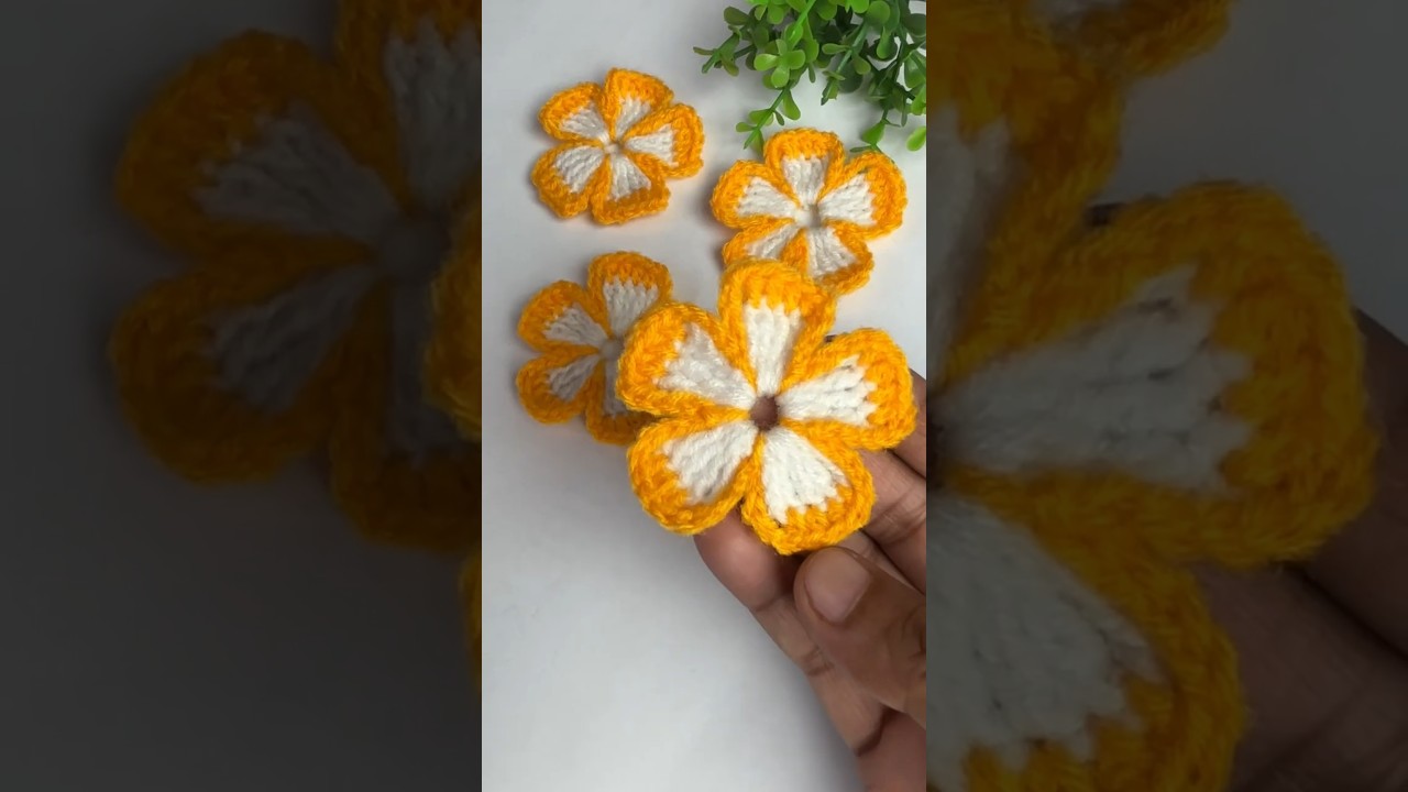 🌼👌🏻Wow Amazing 🌼Very Easy Crochet Flower pattern for beginners 🌼#trending #shorts #viral