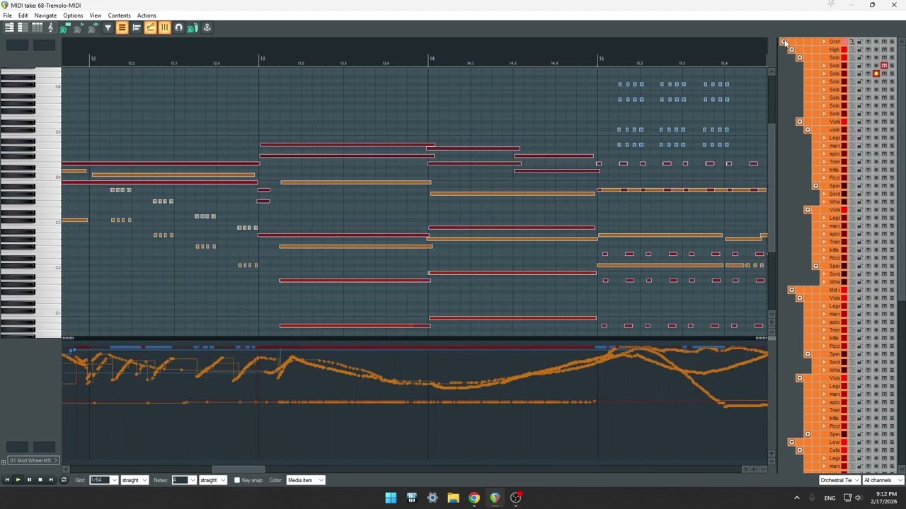 Building my new orchestral template