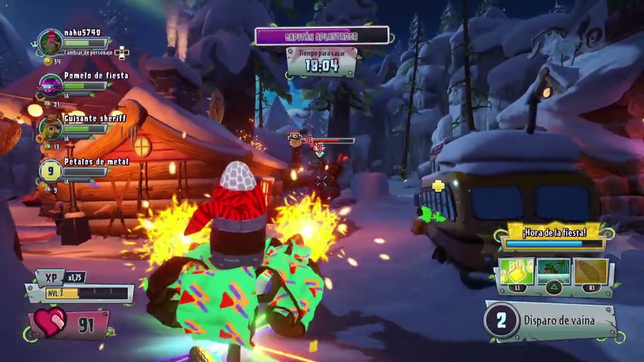 Plants vs Zombies GW2_ MAZORCA  DE  FIESTA   vs   El   CAPITÁN  APLASTADOR