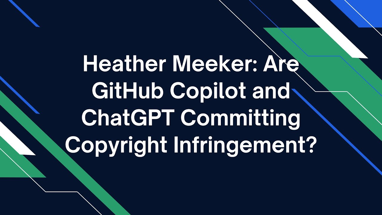 Heather Meeker: Generative AI, Open Source License Compliance, and Copyright Law