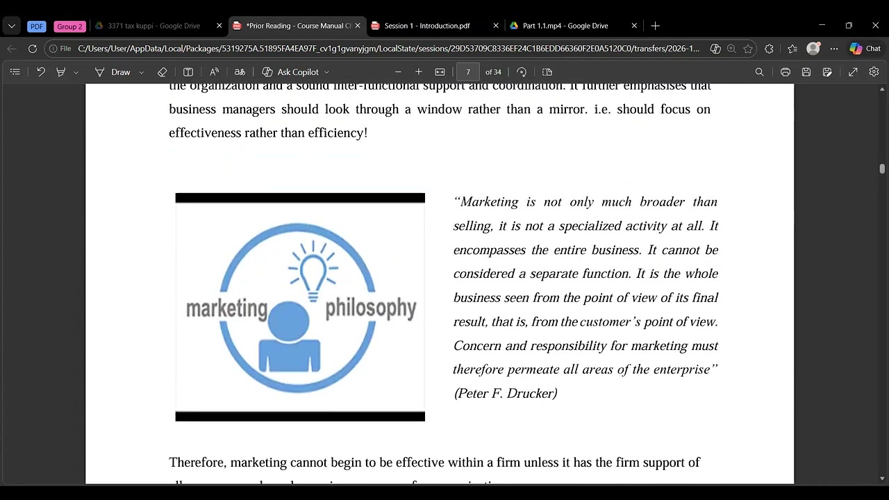 MAR 2370-Introduction to Marketing Part 02
