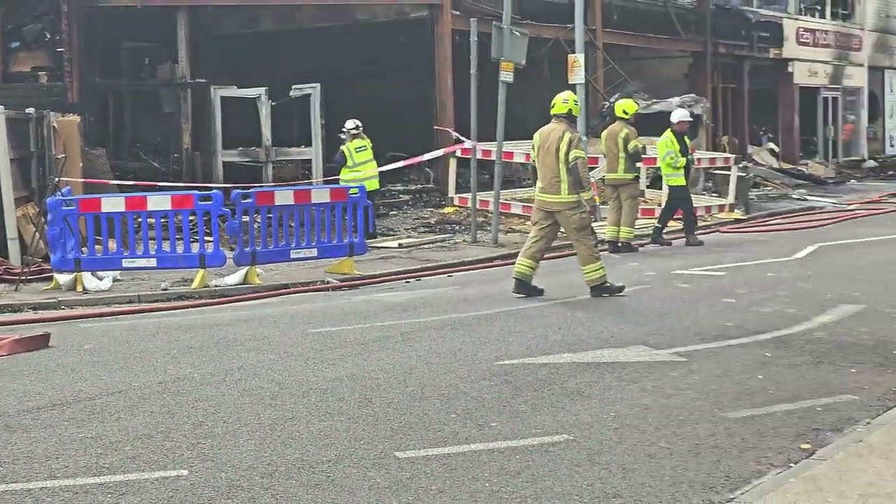 The place where the Clacton on Sea Essex Fire was and building has burnt down