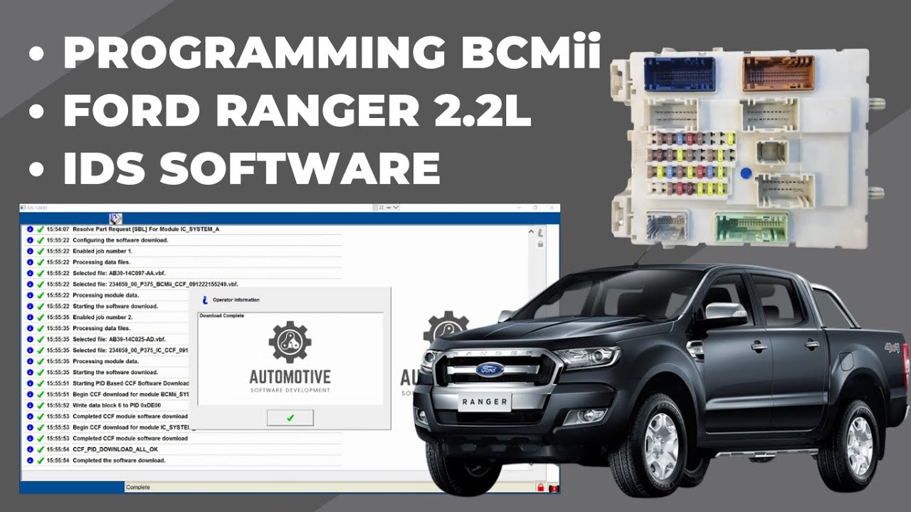 PROGRAMMING BCMii | FORD RANGER 2.2L | IDS SOFTWARE