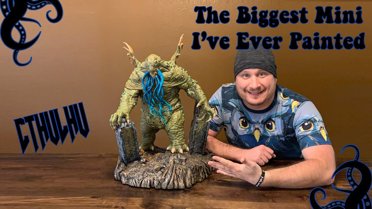 Painting a 2 foot tall Cthulhu Miniature