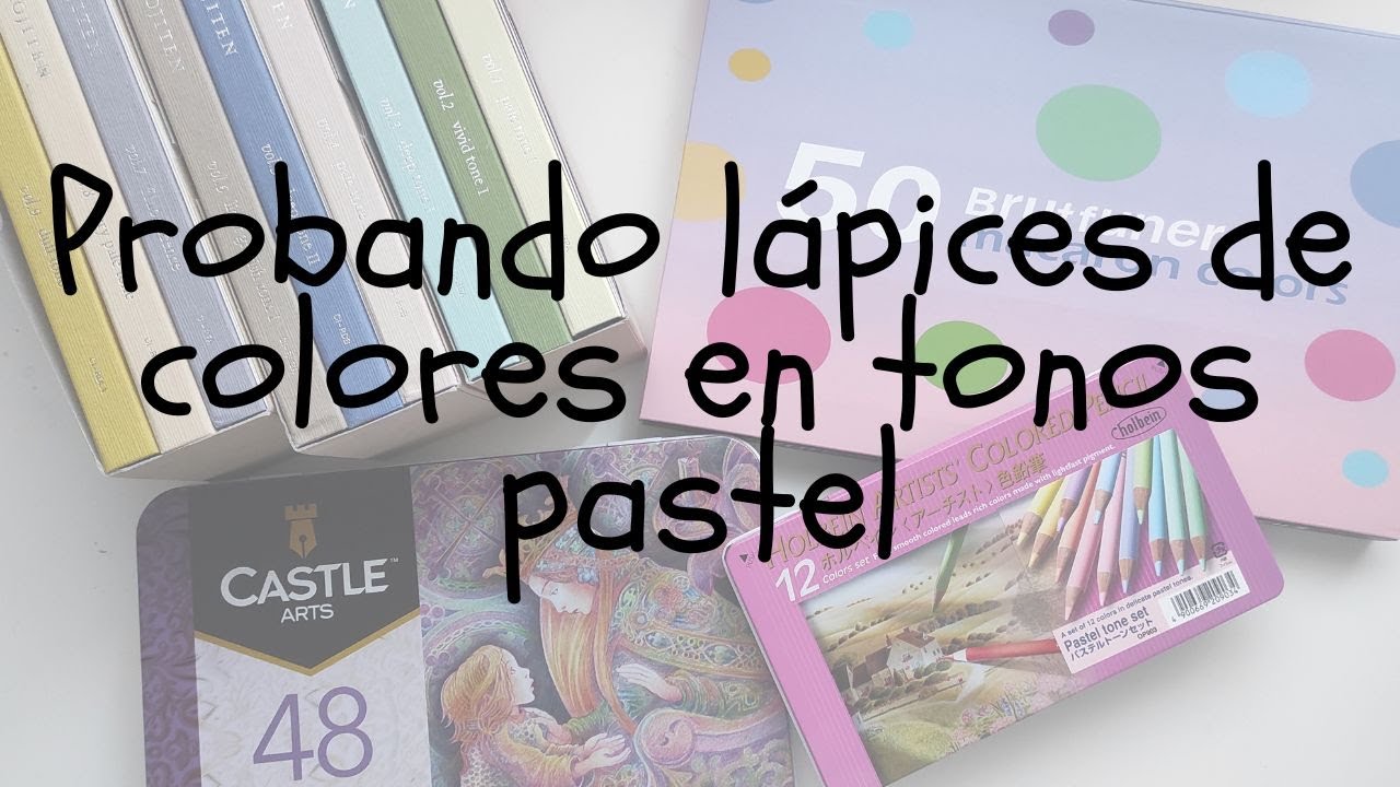 COMPARATIVA de DIFERENTES MARCAS de LÁPICES de COLORES en TONOS PASTEL.