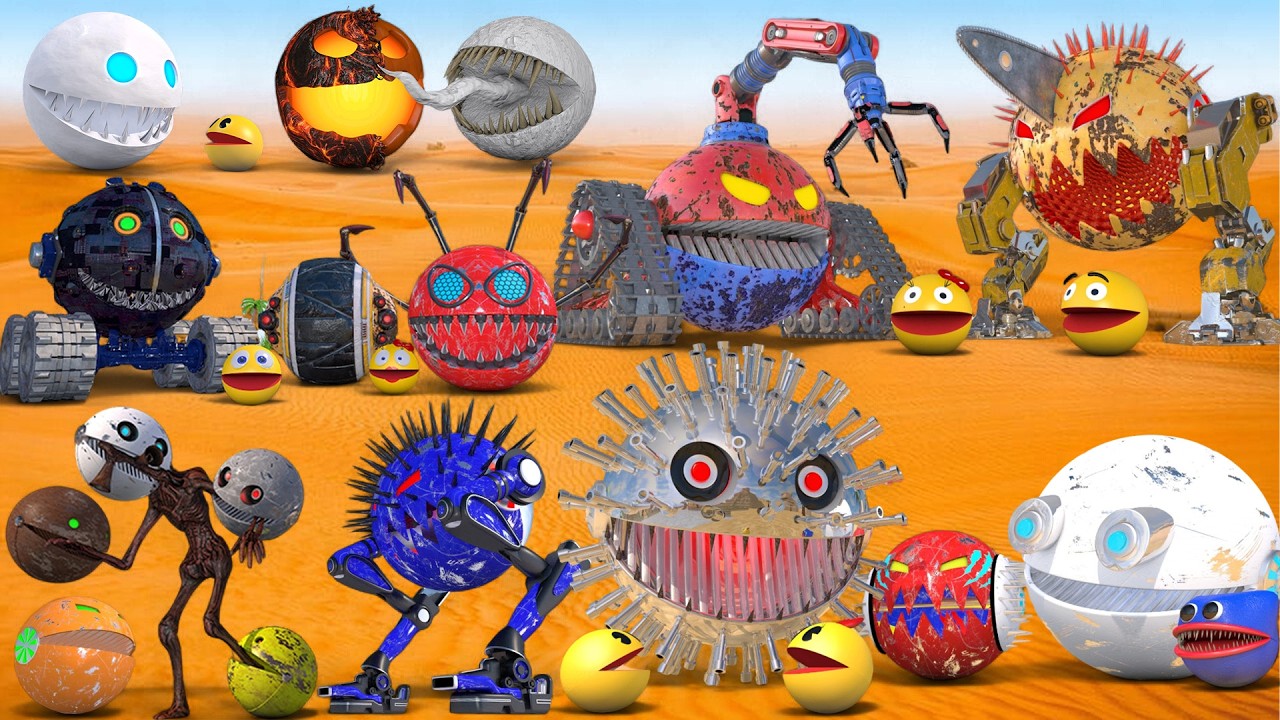 PACMAN 3D Large-Scale Character Simulation Compilation | Cinema 4D #20
