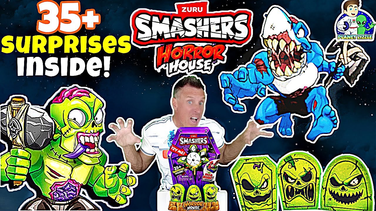 ZURU Smashers HORROR HOUSE Dig and build a Monster 35+ Surprises