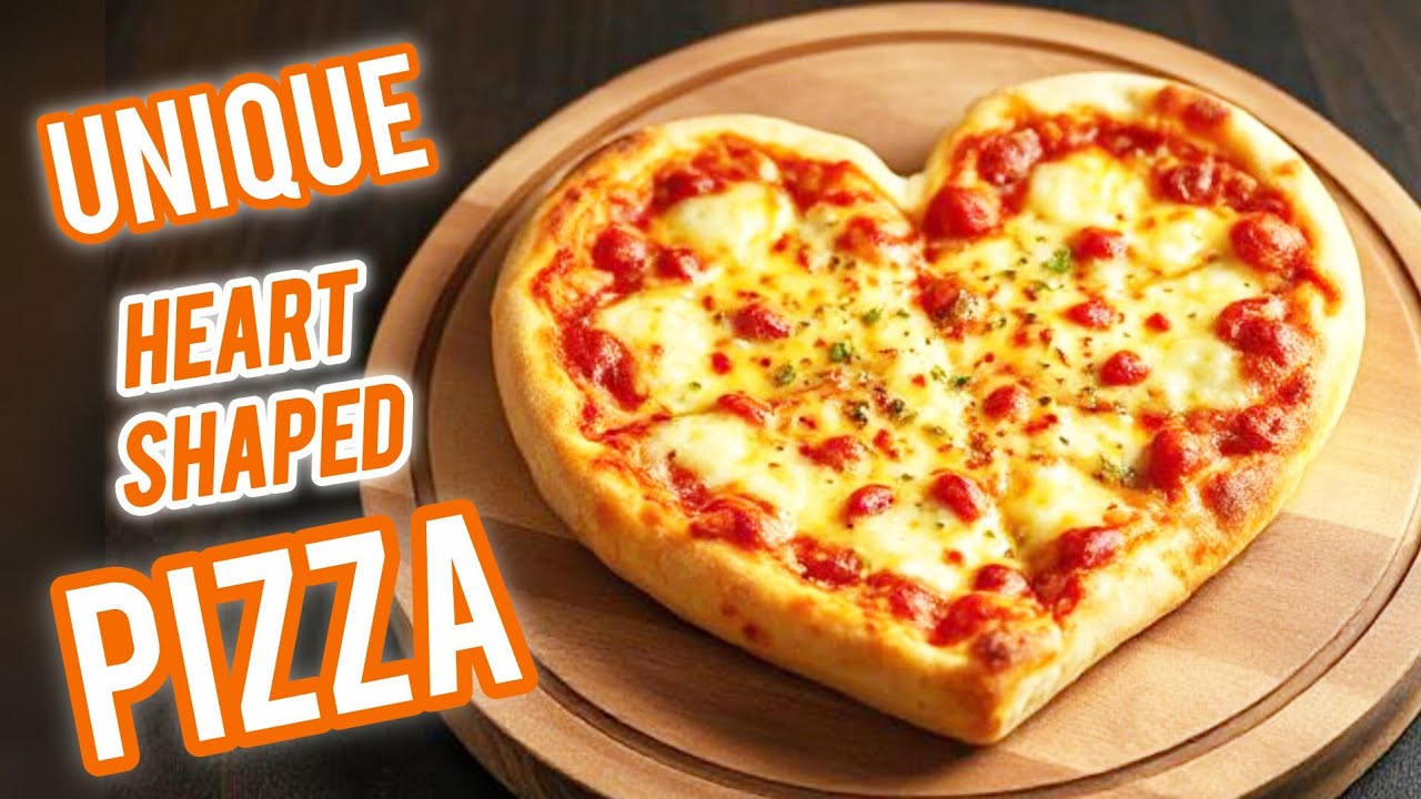 Cheesy Heart Shaped Pizza Recipe | Valentine Food Idea | Romantic Dinner Ideas