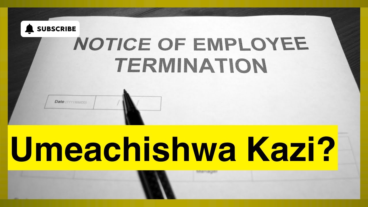 Stahiki Baada ya Kuachishwa Kazi