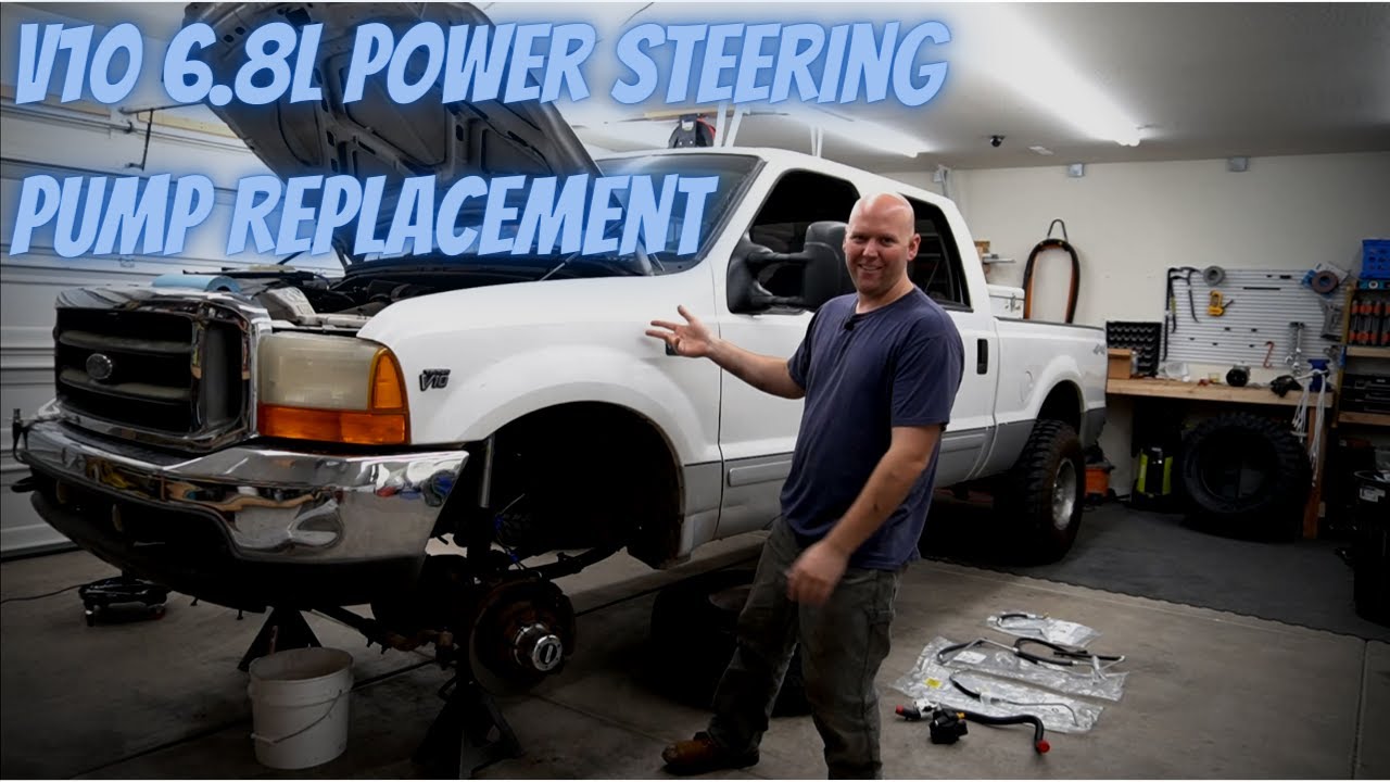 Замена насоса гидроусилителя руля для грузовиков F250 F350 Super Duty и Excursion V10 6.8L
