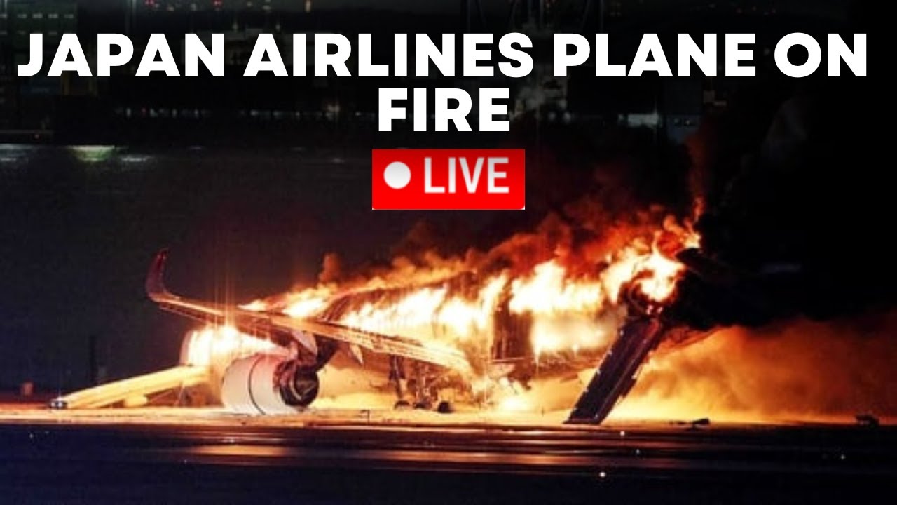 Japan News Live :  Japan Airlines Plane in Flames After Apparent Collision at Tokyo's Haneda Airport