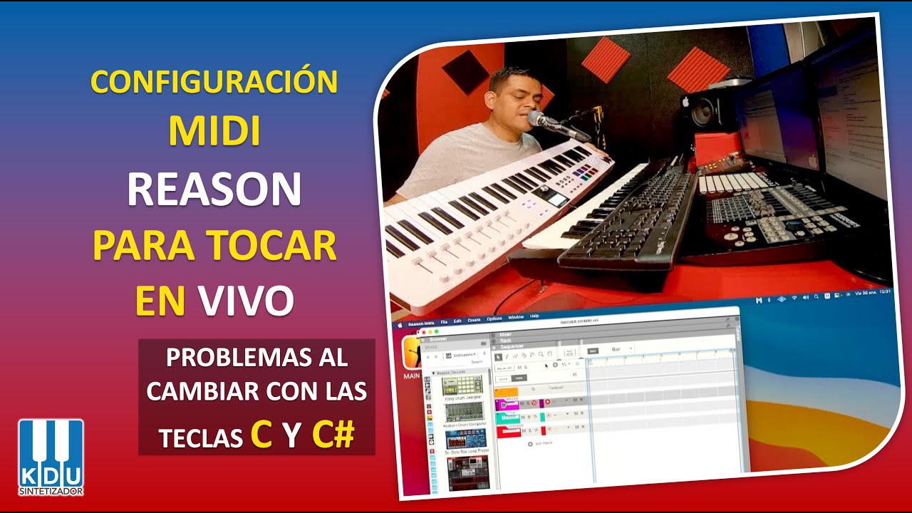 ✅Configuración midi Reason para en vivo - Configuración recomendada por KDU