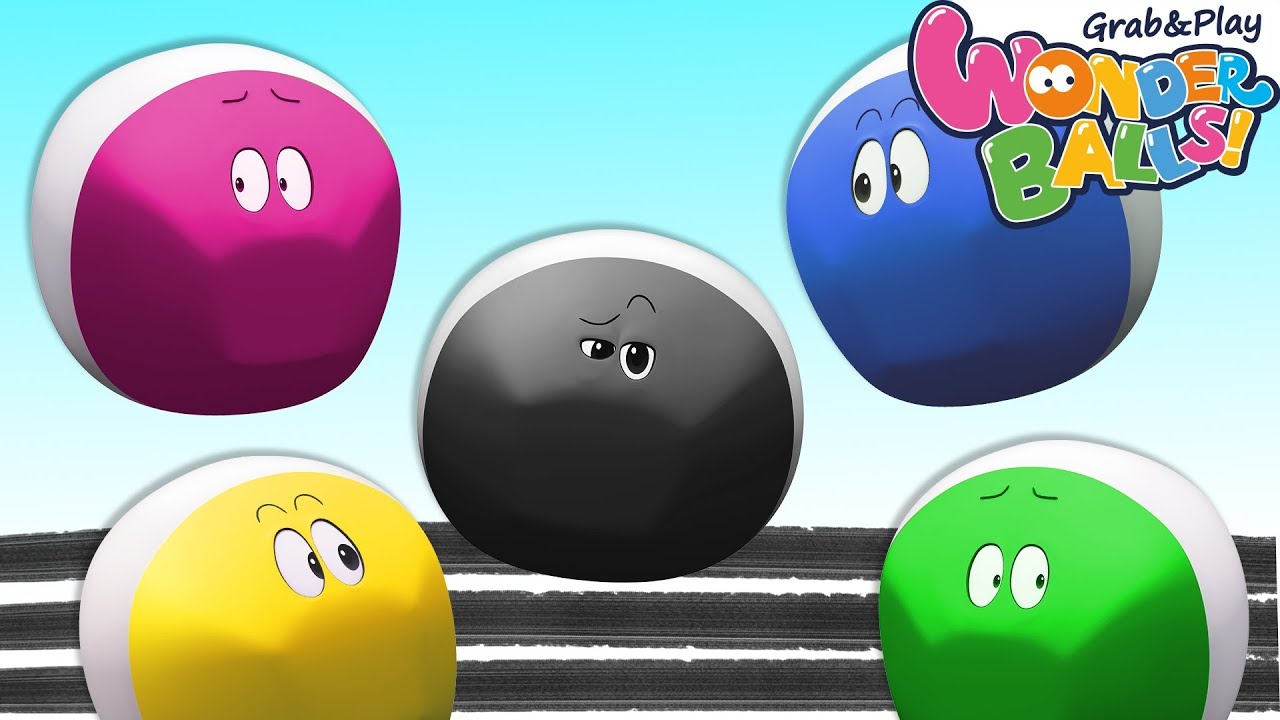 Colors With Squishy Running Crayons Vs Funny WonderBalls Shows For Kids | Cartoon Animation