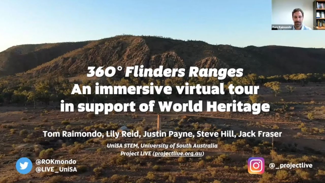 Tom Raimondo presents '360 Flinders Ranges: An Immersive Virtual Tour in Support of World Heritage'