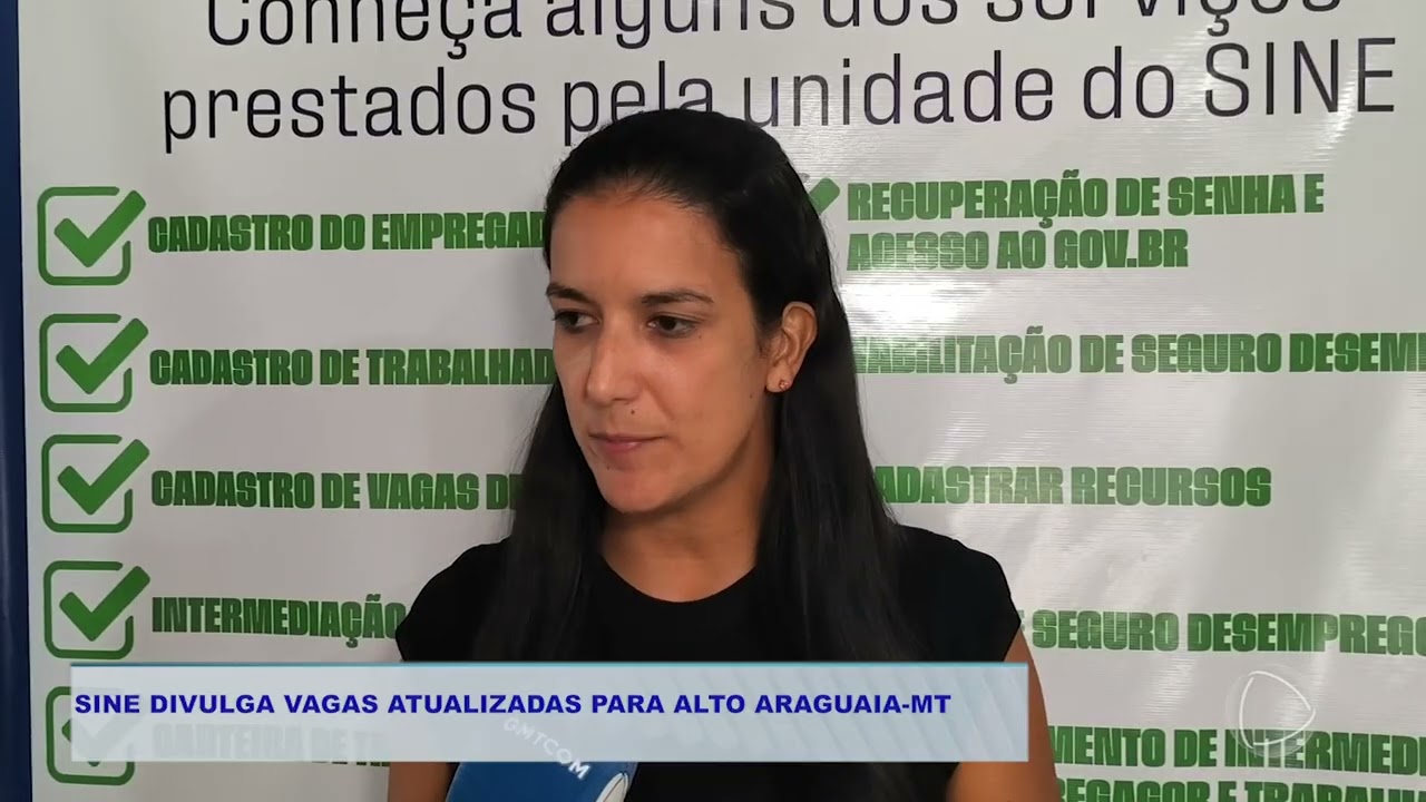 SINE DIVULGA VAGAS ATUALIZADAS PARA ALTO ARAGUAIA MT