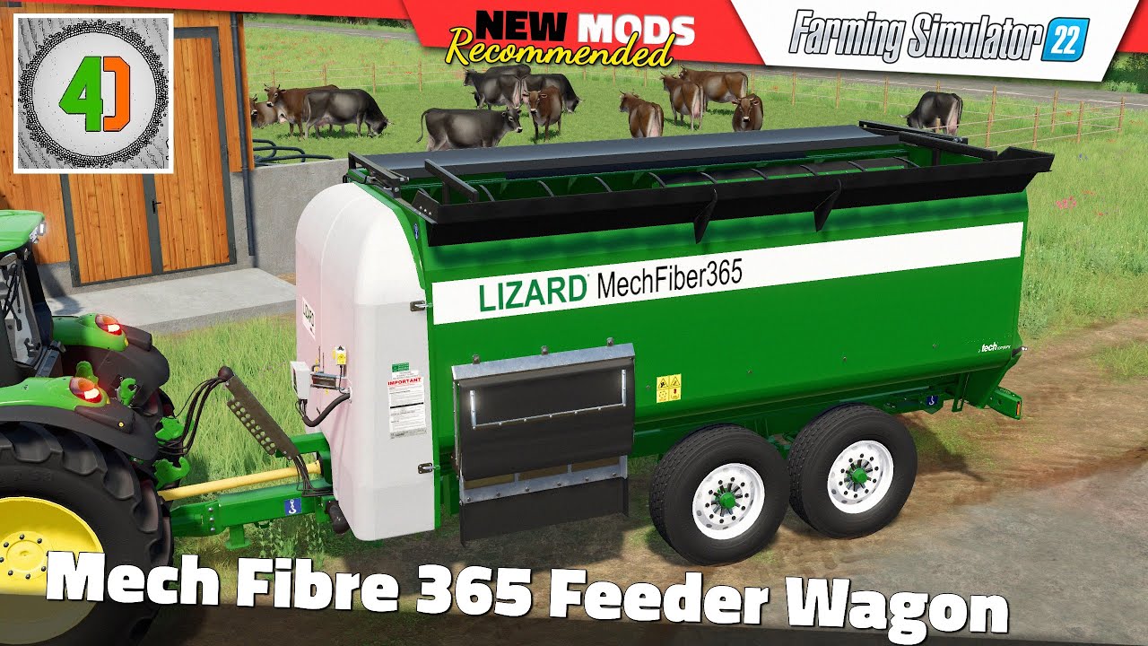 FS22 | Mech Fibre 365 Feeder Wagon - Farming Simulator 22 Mods Review 2K60