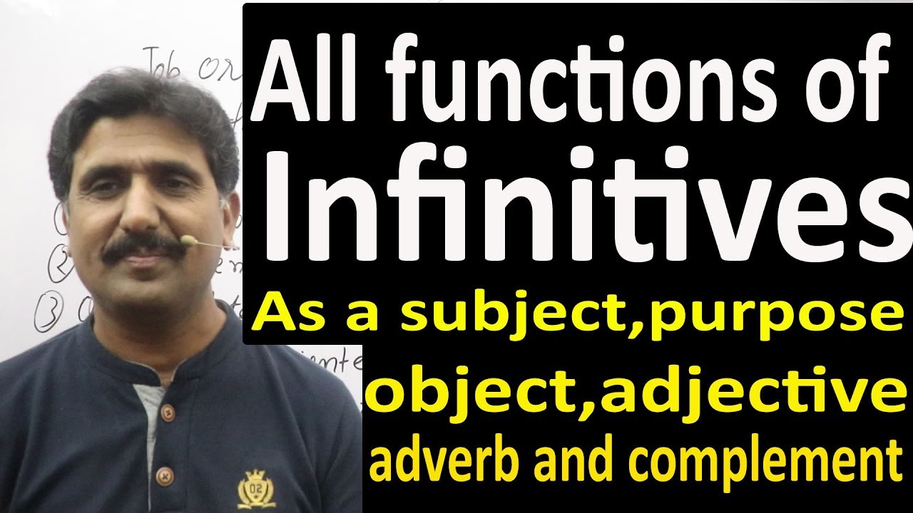 All functions of infinitives,as subject object and complement