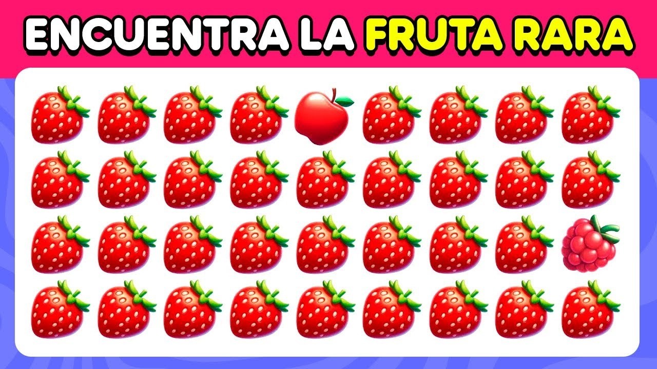 ¿Encuentras la fruta que falta en 10 segundos? 🍍🧠 | Solo genios pueden 😱
