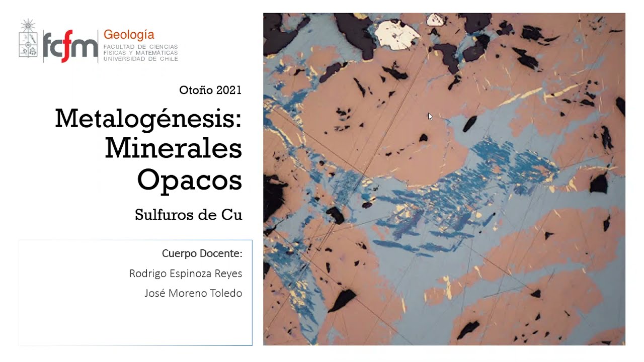 Metalogénesis 2021: Minerales Opacos 1 Sulfuros de Cobre