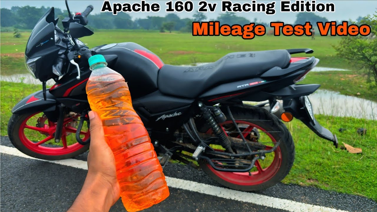 TVS Apache RTR 160 2V Racing Edition Mileage Test | Racing Edition Mileage Test Video 