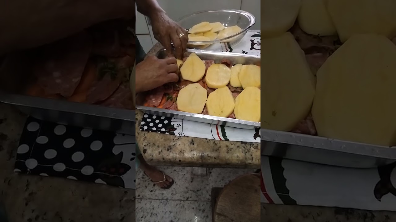 Frango assado com legumes