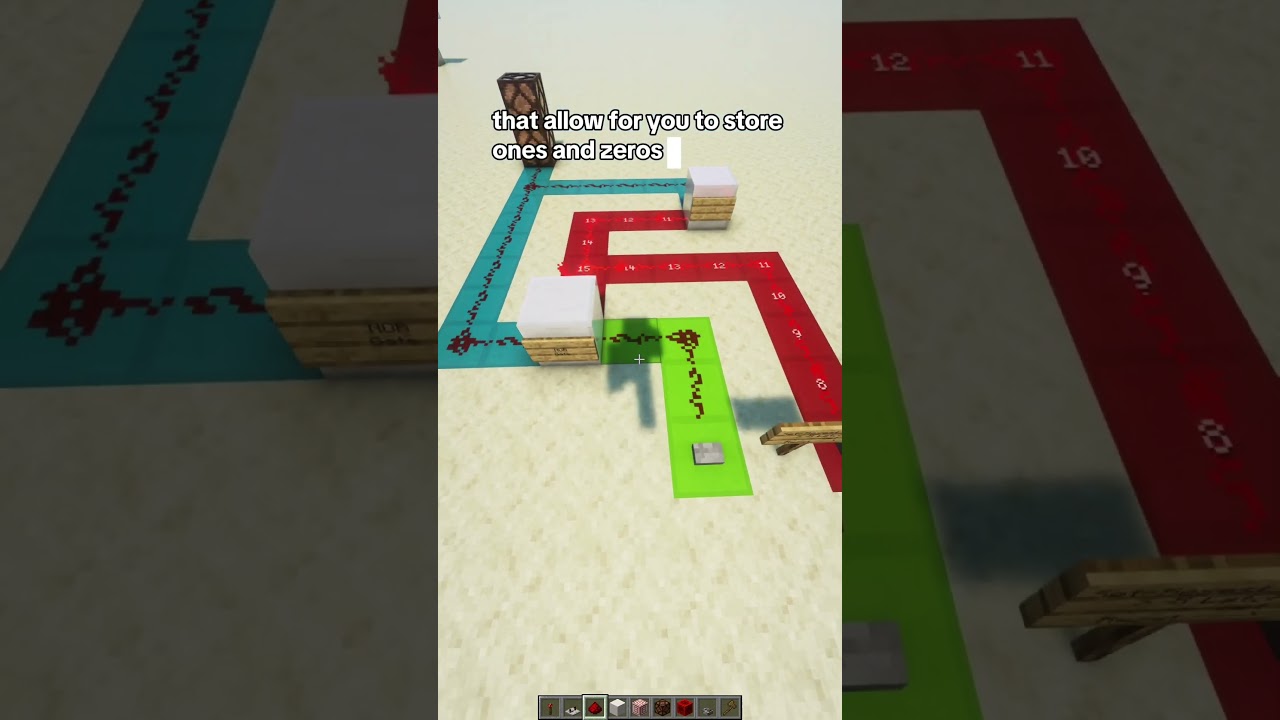 Storing Memory with Redstone using S-R Latch for RAM