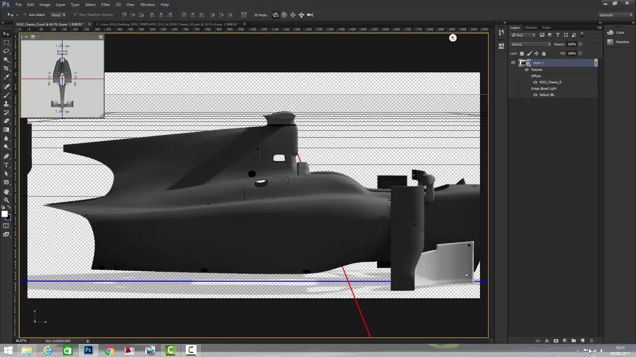 Painting a Car Livery on a 3D Model - Photoshop Tutorial