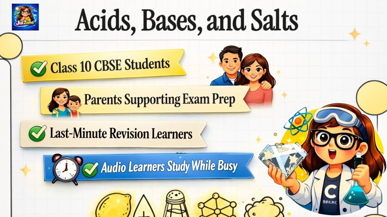 Acids Bases Salts in 7 Minutes | Ncert Science 10.2 | Easy Intro