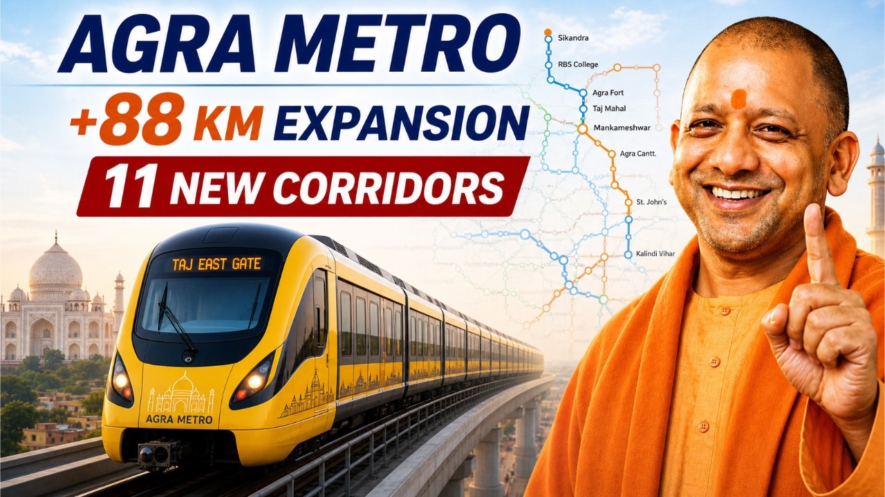 Agra Metro Expansion : New 88KM Expansion Plan!
