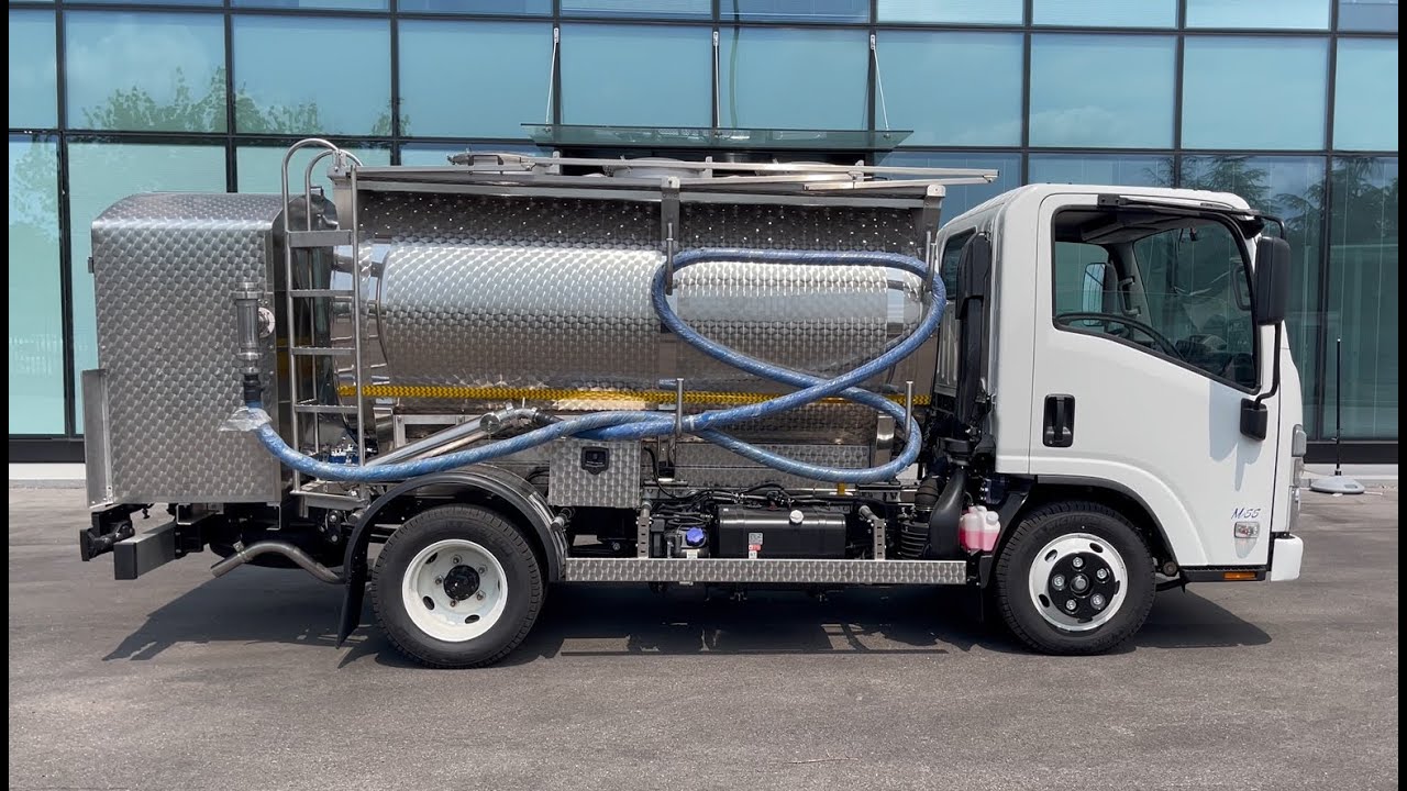 Milk measuring system on truck / Sistema di misura latte su camion